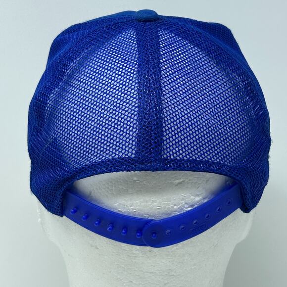 Vintage 80s Milwaukee Brewers Youth Trucker Hat Baseball Cap MLB Snapback Blue - Picture 3 of 13